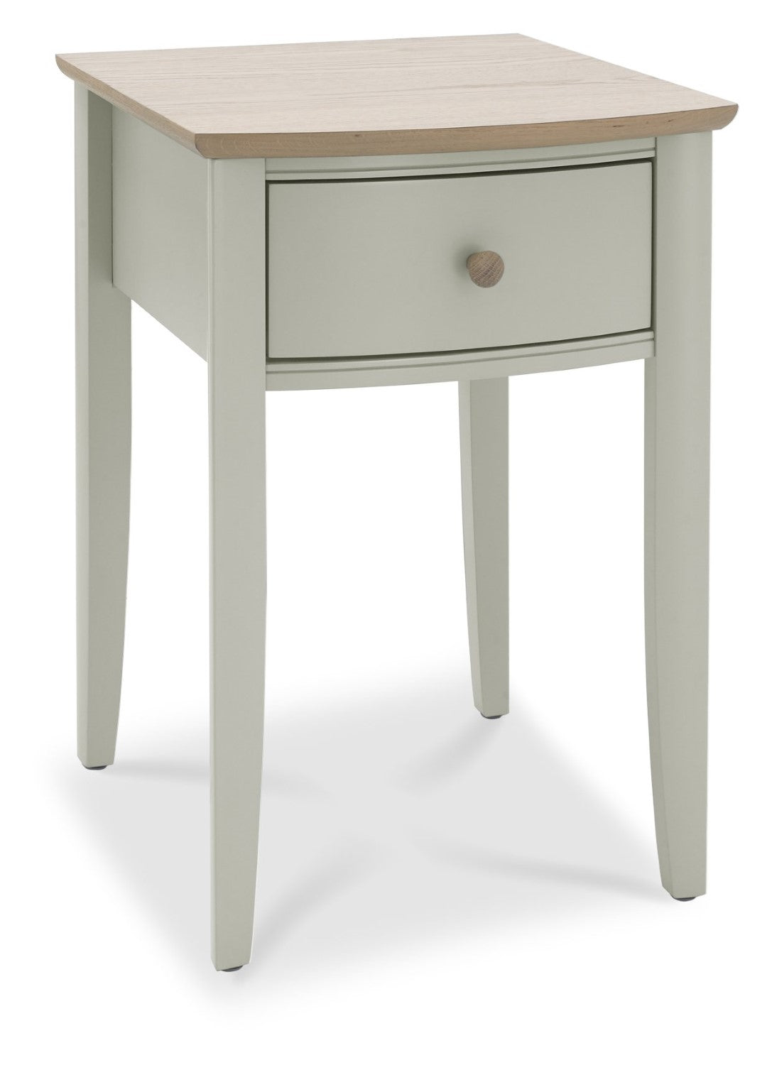 Grey Painted Oak Top Bedside Table - Home Furniture Interiors