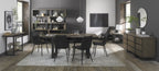 Oak Extending Table 6 Grey Leather Chairs Dining Set - Home Furniture Interiors