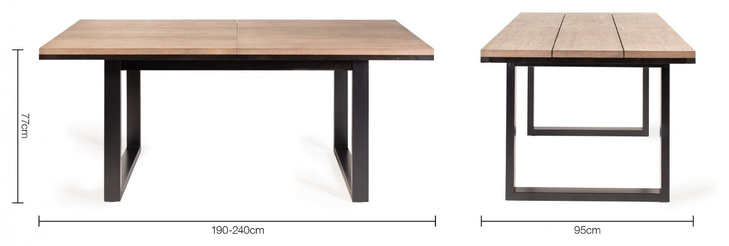 Oak Extending Table 6 Grey Leather Chairs Dining Set - Home Furniture Interiors