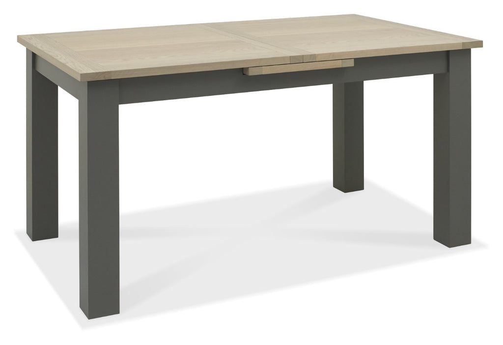 Grey Extending Dining Table Set 4 Spindle Chairs Scandi Oak - Home Furniture Interiors