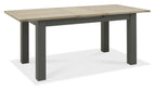 Grey Extending Dining Table Set 4 Spindle Chairs Scandi Oak - Home Furniture Interiors