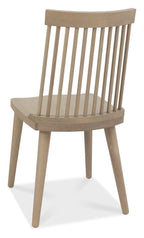 Dark Grey Oak Extending Dining Set 6 Oak Spindle Chairs - Home Furniture Interiors