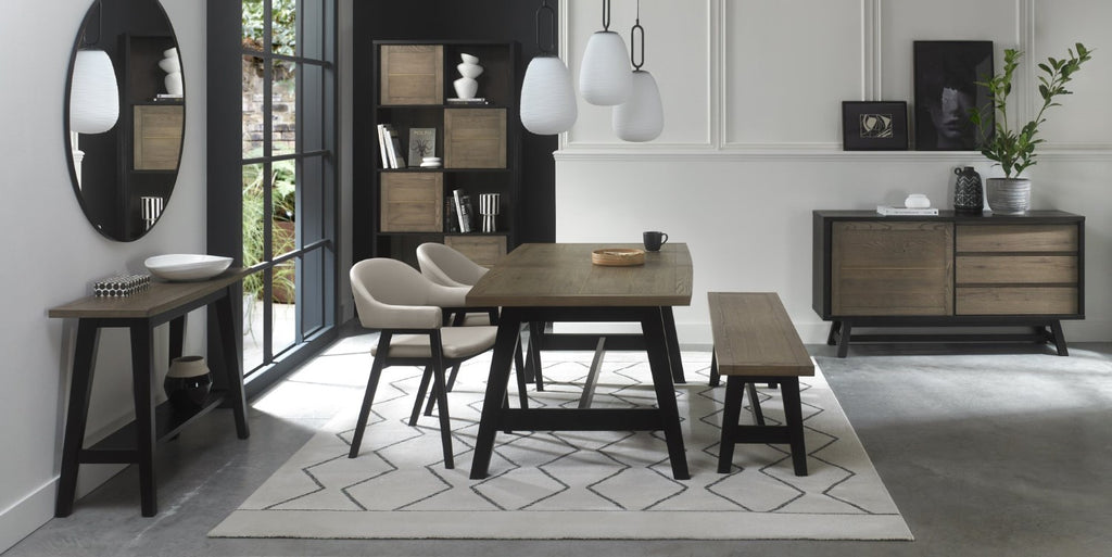Grey Bonded Leather Upholstered Dining Arm Chair - Home Furniture Interiors