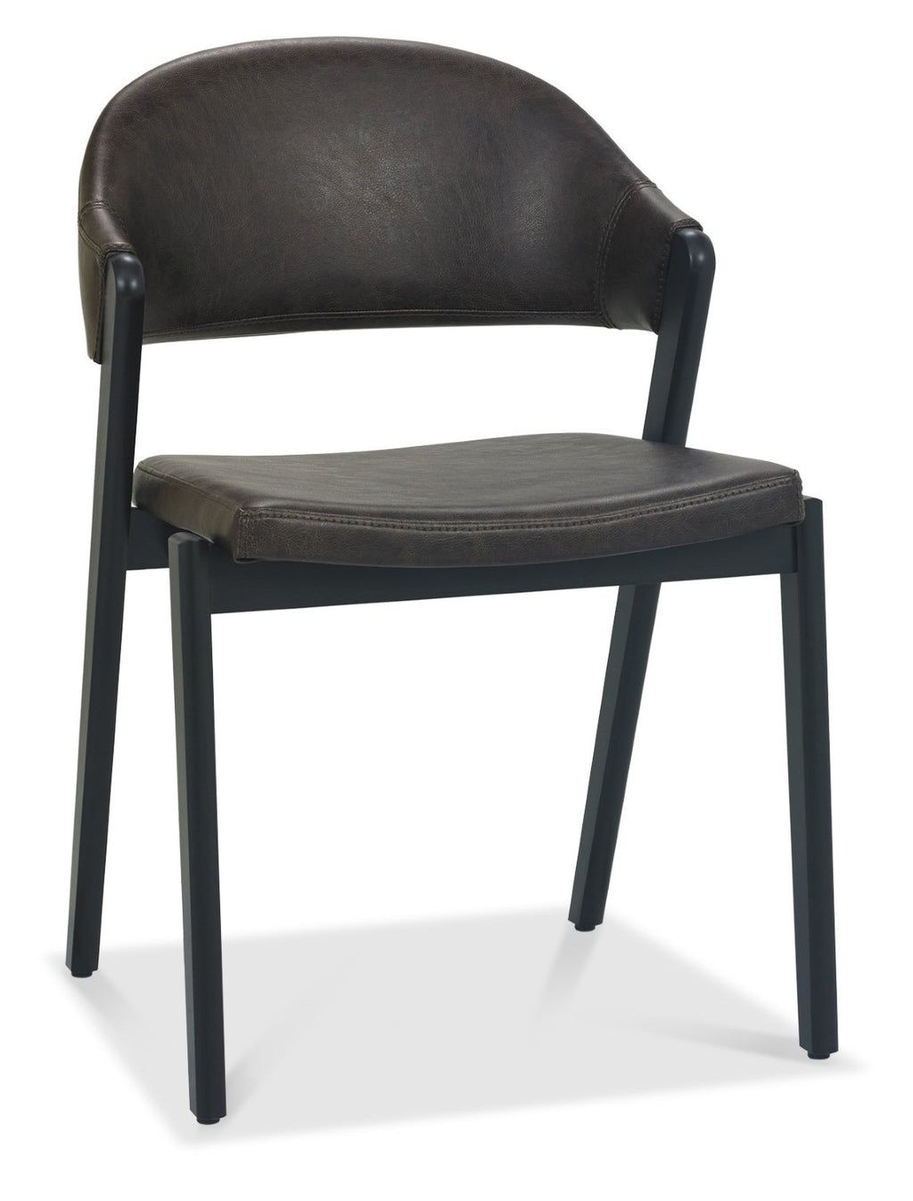 Vintage Fabric Upholstered Curved Back Dining Chair - Home Furniture Interiors