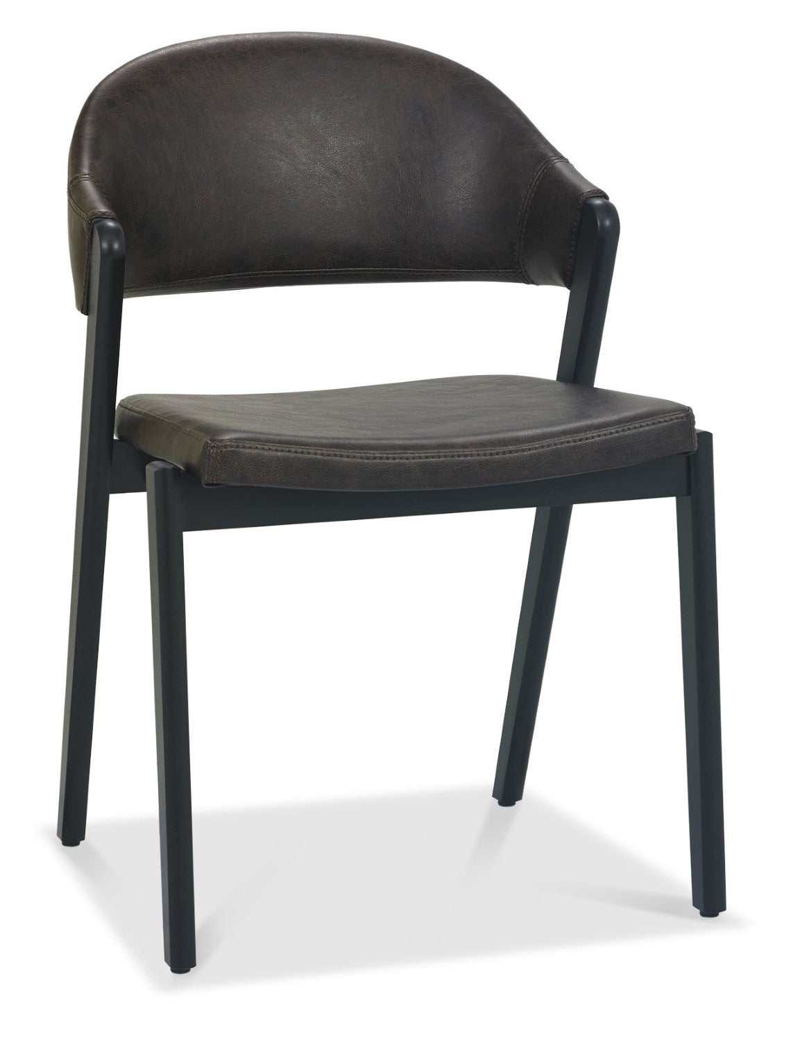 Vintage Fabric Upholstered Curved Back Dining Chair - Home Furniture Interiors