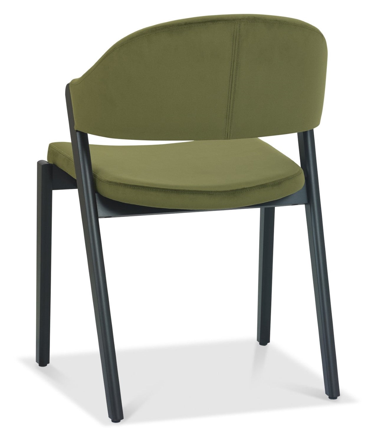 Light Green Fabric Upholstered Curved Back Dining Chair - Home Furniture Interiors