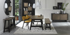 Yellow Velvet Upholstered Dining Chair Peppercorn Legs - Home Furniture Interiors