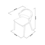 Rust Velvet Fabric Upholstered Curved Back Dining Chair - Home Furniture Interiors