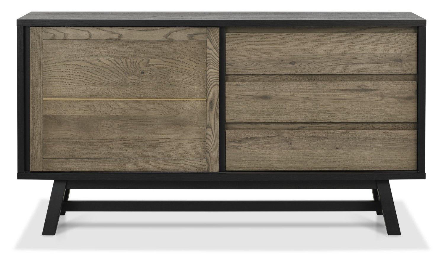 Weathered Dark Oak Sideboard 160cm Wide - Home Furniture Interiors