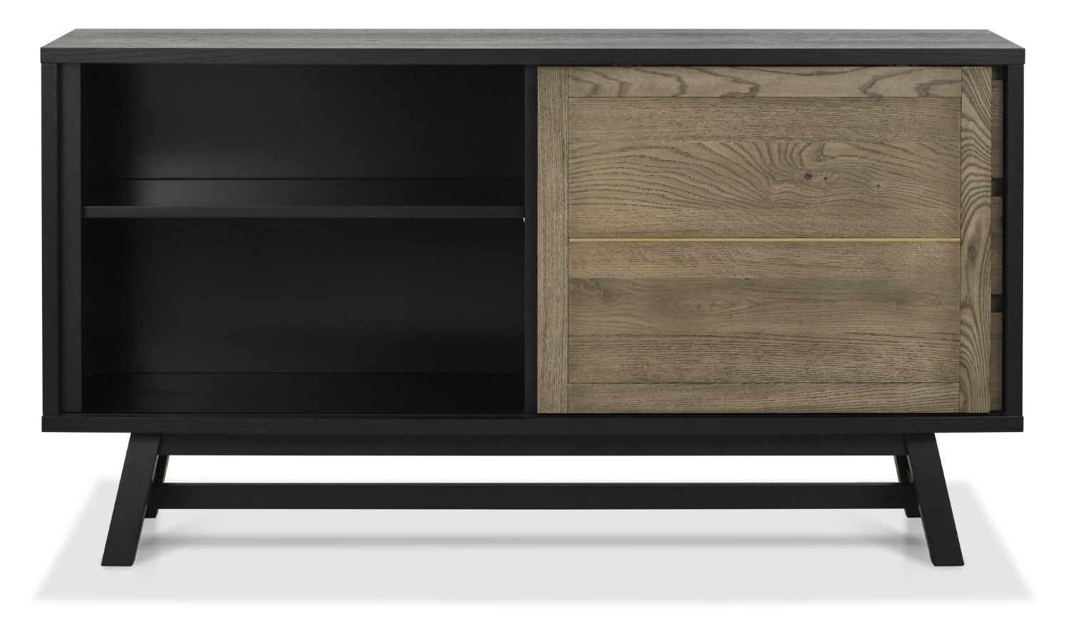 Weathered Dark Oak Sideboard 160cm Wide - Home Furniture Interiors