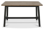 Weathered Peppercorn Oak Curved Top Breakfast Dining Bar Table - Home Furniture Interiors