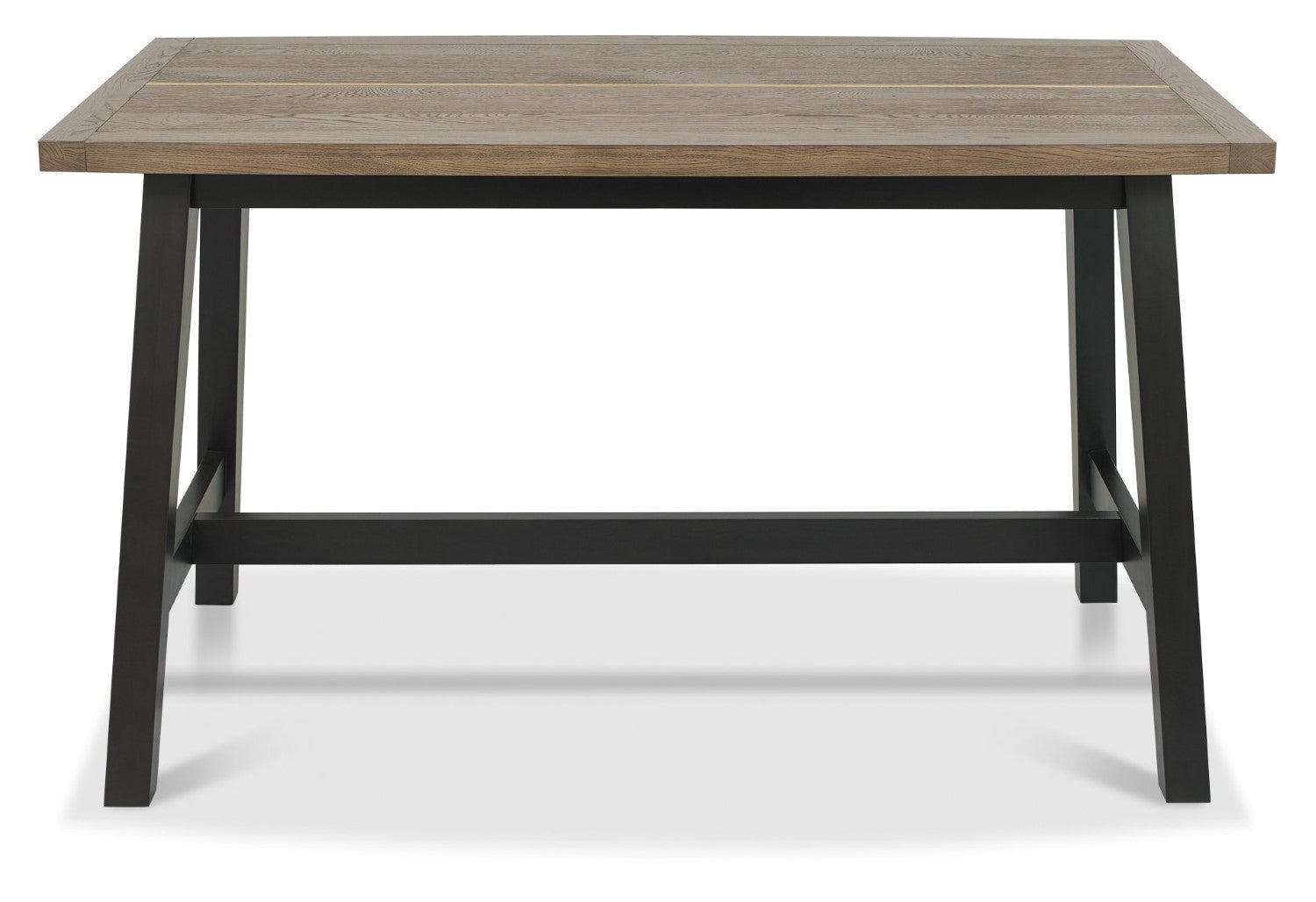 Weathered Peppercorn Oak Curved Top Breakfast Dining Bar Table - Home Furniture Interiors
