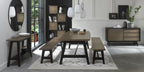 Weathered Oak Tall Display Cabinet with 4 Door Cupboards - Home Furniture Interiors
