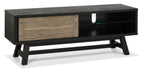 Weathered Oak And Peppercorn TV Entertainment Media Unit - Home Furniture Interiors