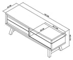 Weathered Oak And Peppercorn TV Entertainment Media Unit - Home Furniture Interiors