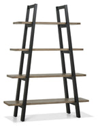 Weathered Oak Open Pyramid Shelving Display Unit - Home Furniture Interiors