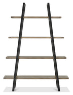 Weathered Oak Open Pyramid Shelving Display Unit - Home Furniture Interiors