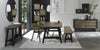 Weathered Oak dining set by Bentley Designs featuring two chairs and a small matching bench with a rustic finish.