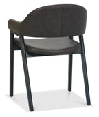 Weathered Oak Dining Table Set 4 Dark Grey Fabric Arm Chairs - Home Furniture Interiors