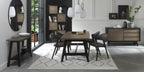 Oak Extending Dining Table Set 4 Grey Fabric Chairs - Home Furniture Interiors