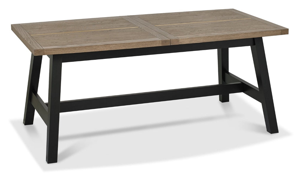 Oak Extending Dining Table Set 4 Grey Fabric Chairs - Home Furniture Interiors