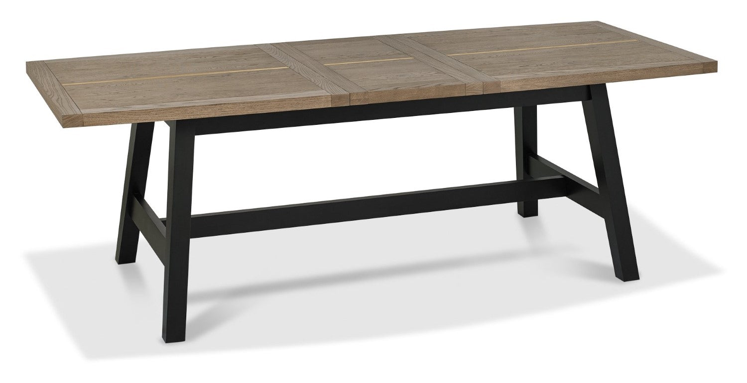 Weathered Oak Dining Table Set 4 Orange Velvet Side Chairs - Home Furniture Interiors