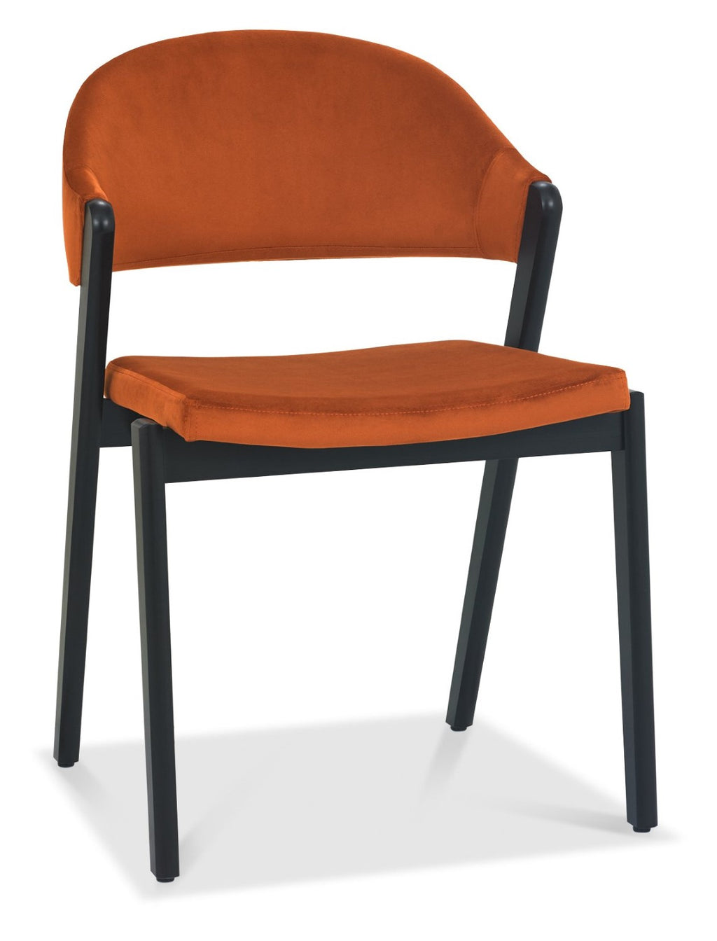 Weathered Oak Dining Table Set 4 Orange Velvet Side Chairs - Home Furniture Interiors