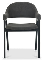 Weathered Oak Ext. Dining Table 6 Dark Grey Velvet Chairs Set - Home Furniture Interiors