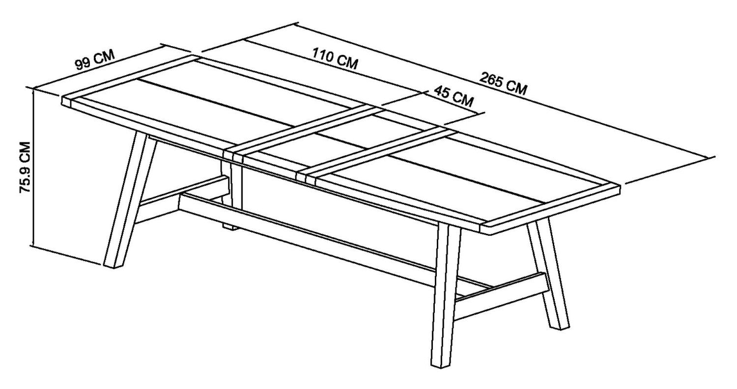 Weathered Oak And 6 to 8 Seater Extending Dining Table - Home Furniture Interiors