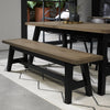 Weathered Oak And Peppercorn Small Dining Bench