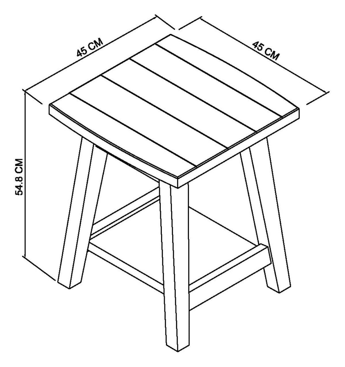 Rustic oak square lamp side table with a traditional design, 45cm size, by Bentley Designs, featuring a sturdy wooden construction.