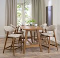 Rustic Oak Wooden Bar Table with A Frame Legs