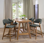 Rustic Oak Wooden Bar Table with A Frame Legs - Home Furniture Interiors