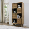 Rustic Oak Display Storage Cabinet