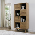 Rustic Oak Display Storage Cabinet