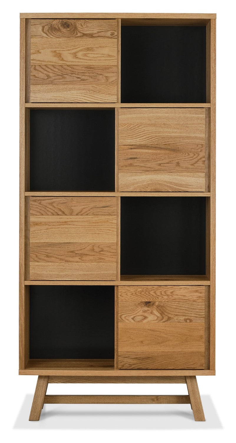 Rustic Oak Display Storage Cabinet - Home Furniture Interiors