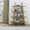 Rustic Dark Oak Tall Open Display Shelving Unit