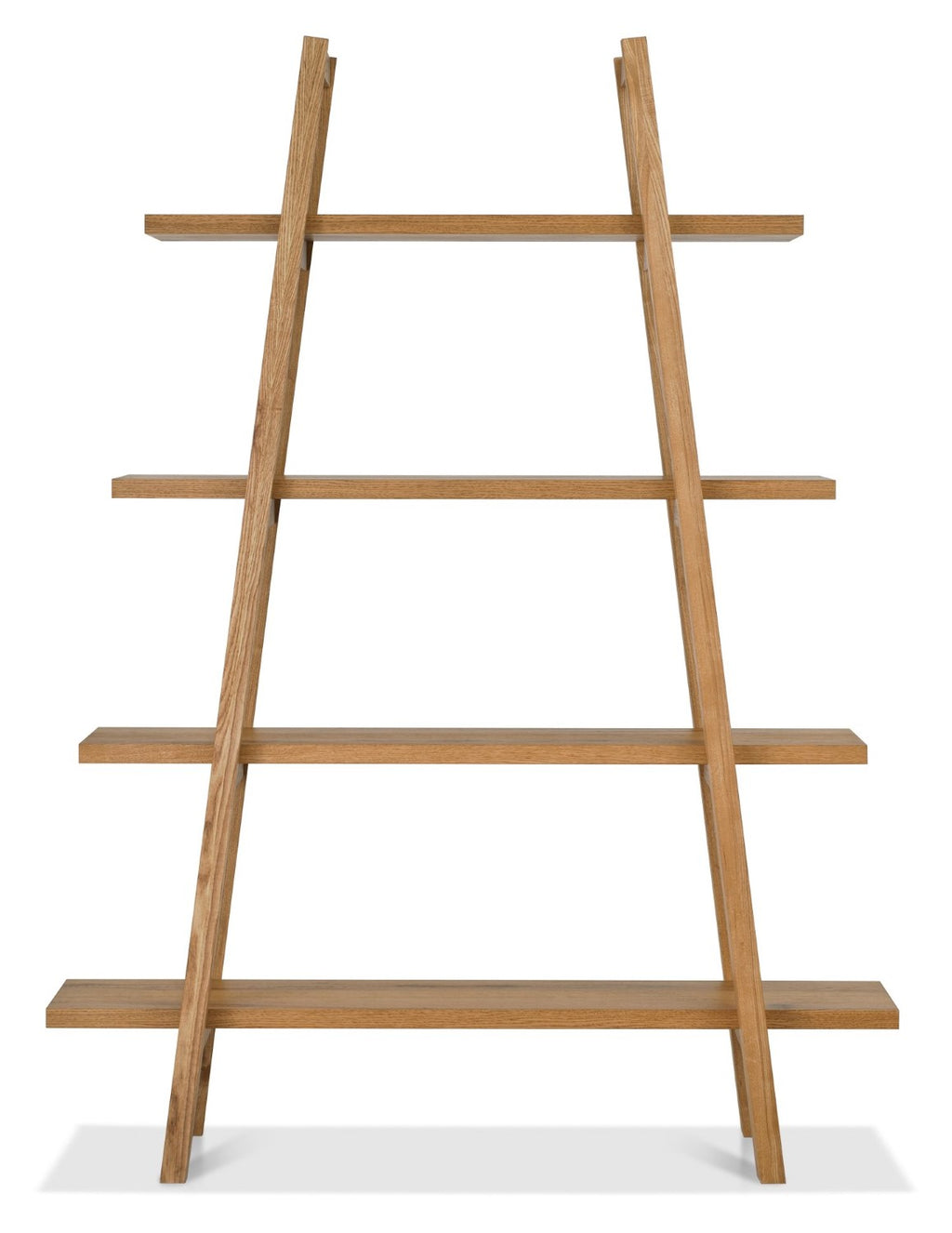 Rustic Dark Oak Tall Open Display Shelving Unit - Home Furniture Interiors