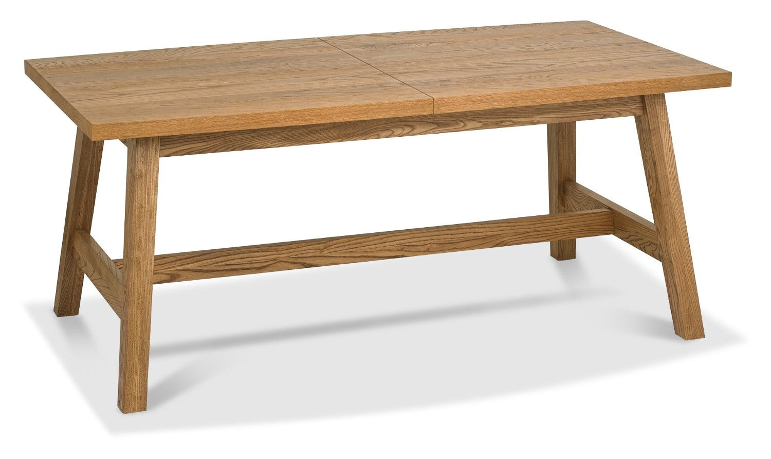Rustic Dark Oak Large Extending 4 to 6 Seater Dining Table - Home Furniture Interiors