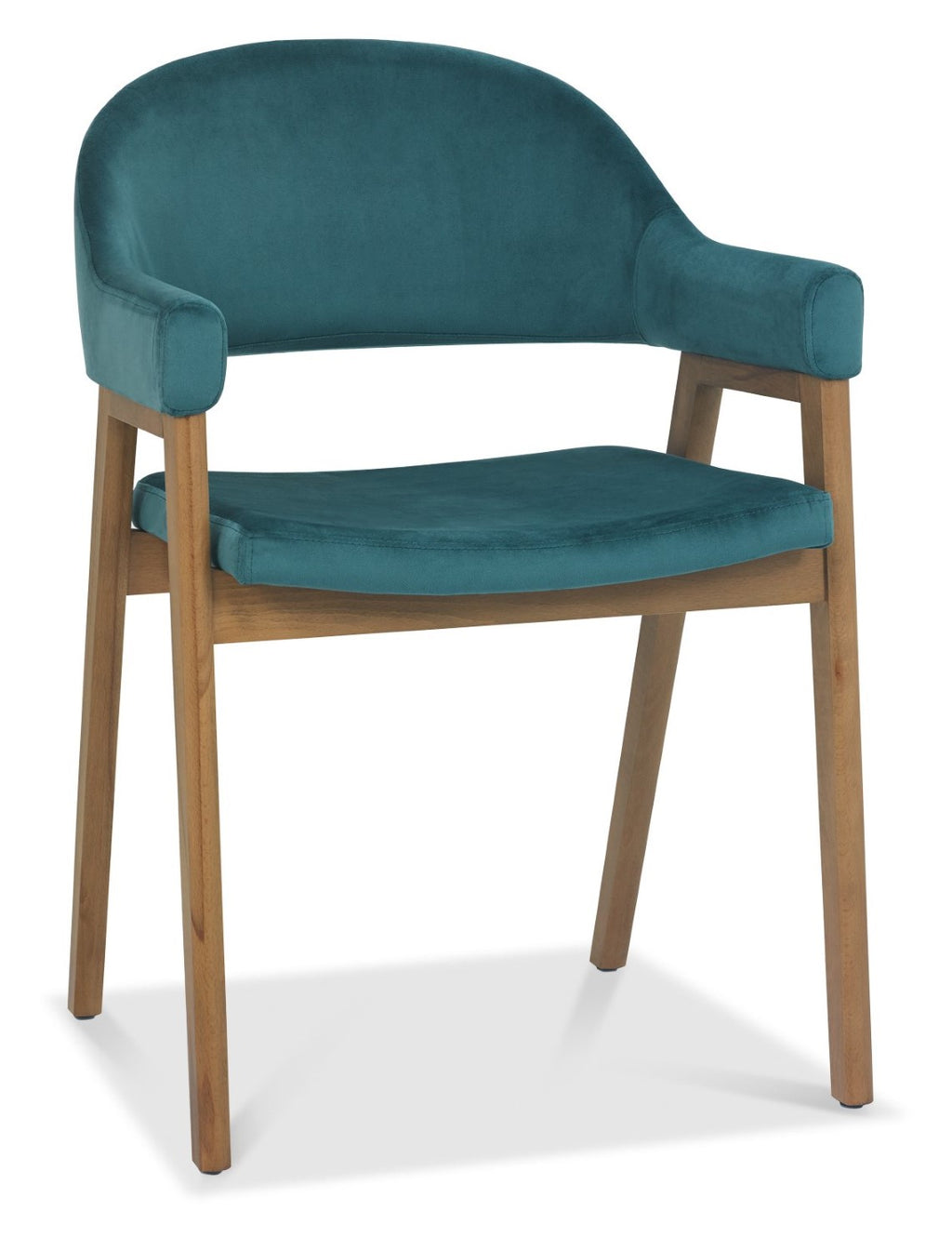 Rustic Oak Dining Set 6 Chairs 2 Carvers Velvet Fabric - Home Furniture Interiors