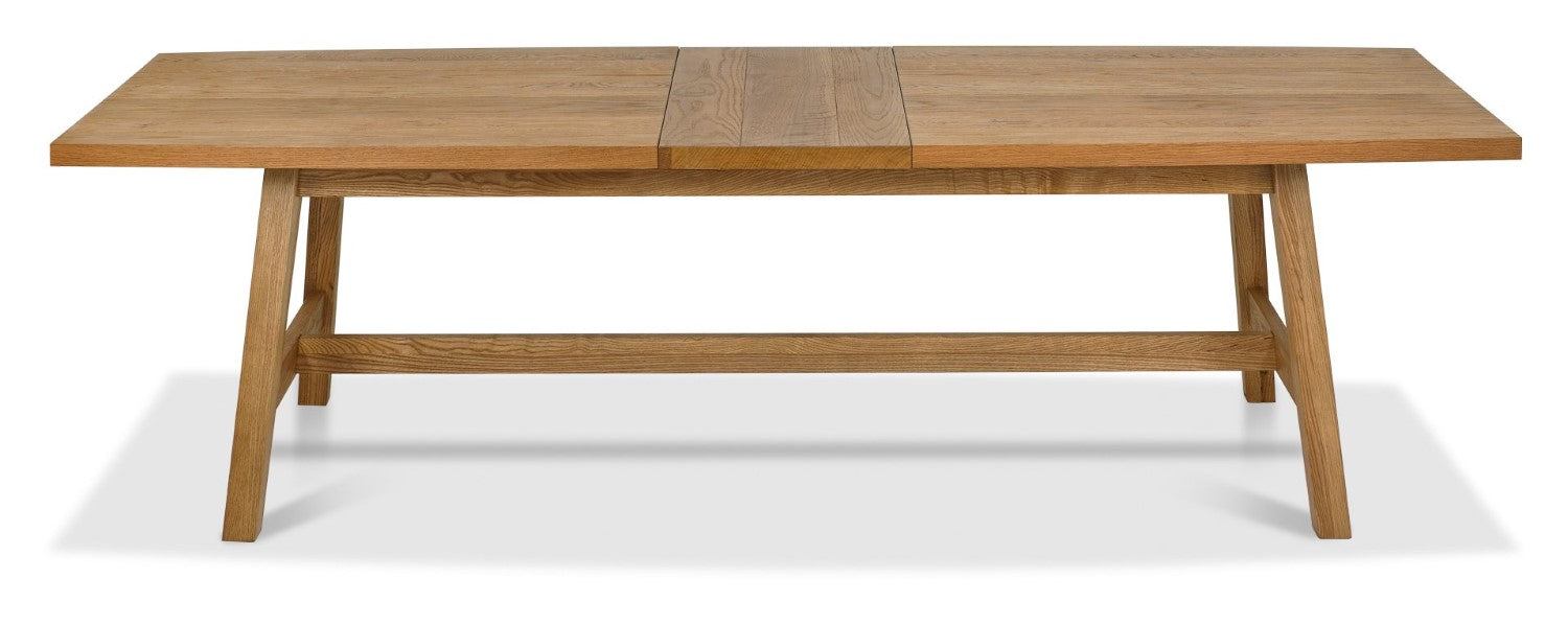 Rustic Oak 6 to 8 Seater Extending Dining Table - Home Furniture Interiors