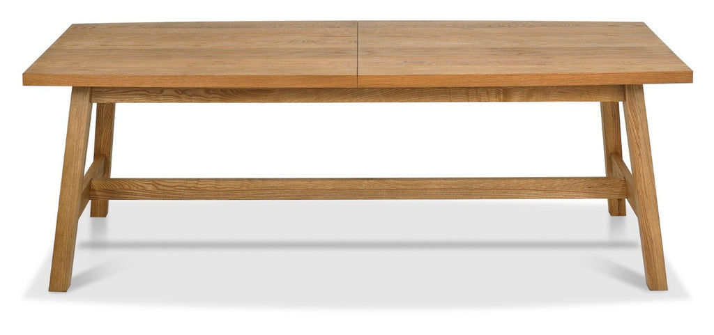 Large Rustic Oak Dining Table Set with 2 Oak Benches - Home Furniture Interiors