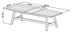 Rustic Oak 6 to 8 Seater Extending Dining Table - Home Furniture Interiors