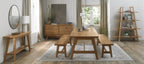 Rustic Oak 6 to 8 Seater Extending Dining Table - Home Furniture Interiors