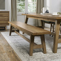 Rustic Oak Large Dining Bench 220cm