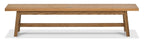 Rustic Oak Large Dining Bench 220cm - Home Furniture Interiors