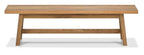 Rustic Oak Oiled Wooden Small Dining Bench A Frame Legs - Home Furniture Interiors