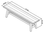 Rustic Oak Oiled Wooden Small Dining Bench A Frame Legs - Home Furniture Interiors