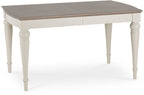 Grey Oak Dining Table Set with 4 Grey Leather Chairs - Home Furniture Interiors