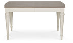 Grey Oak Dining Table Set with 4 Grey Leather Chairs - Home Furniture Interiors